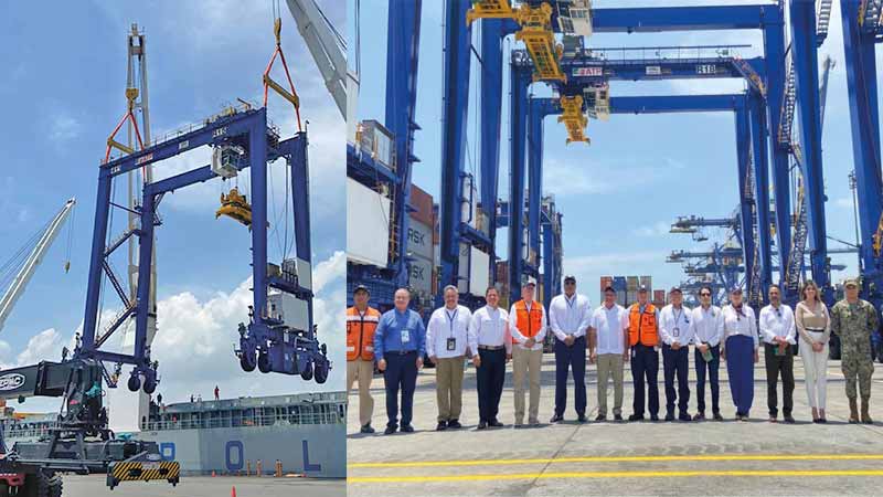 Recibe Altamira Terminal Portuaria cuatro grúas de patio RTG